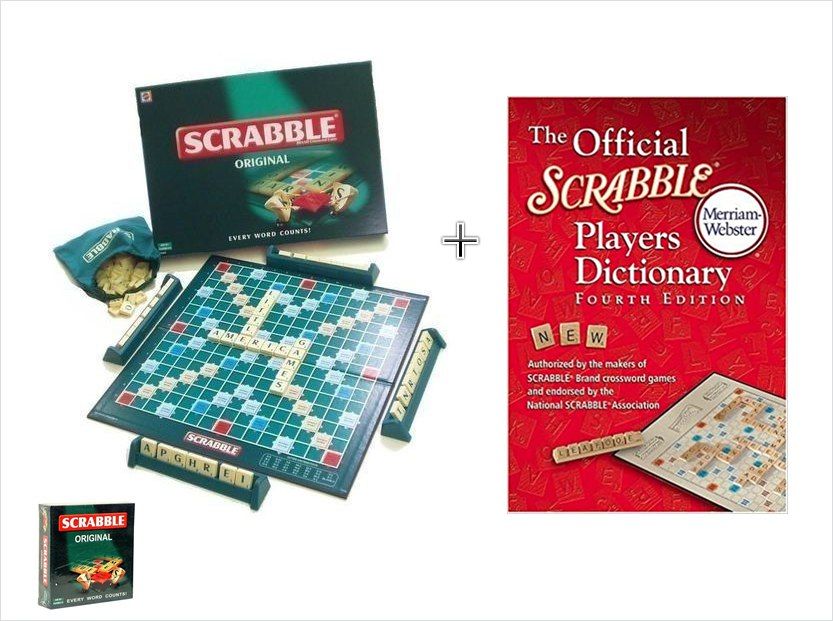 Big Board Scrabble Game With Scrabble Dictionary