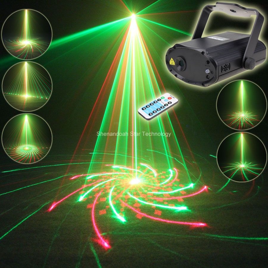Remote R&G Laser 32 Patterns Projector DJ Dance Disco Bar Party Xmas Stage Effect Light Show T165