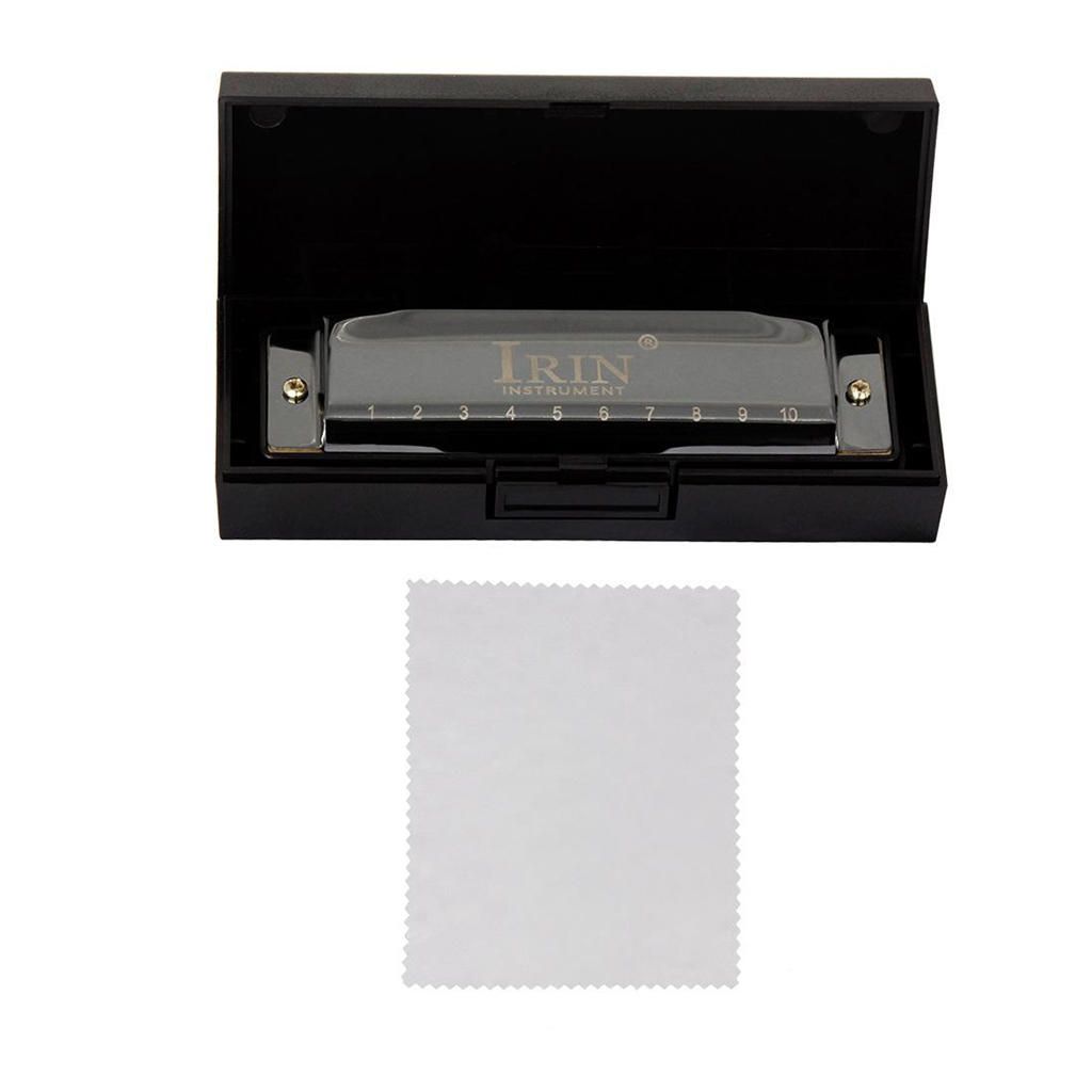 Professional 10 Holes 20 Note Key Of C Harmonica Mouth Organ W/ Black