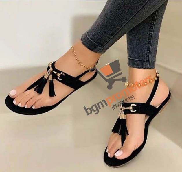Flip Flop Flat Sexy  Ladies Sandals-Black