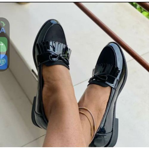 Women's Trendy Flat Shoes- Black
