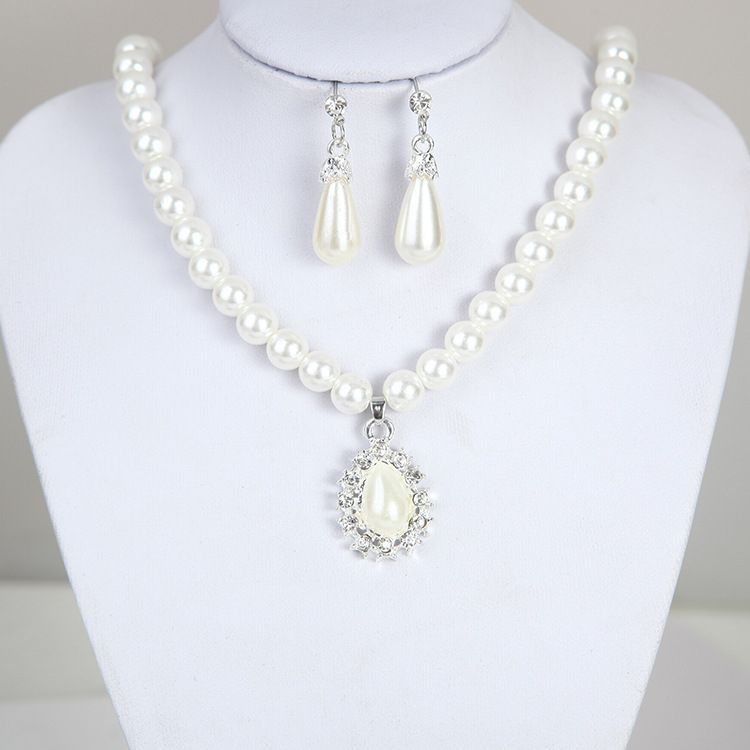 Jewelry Pearl Lovely Earring Jewellery Set