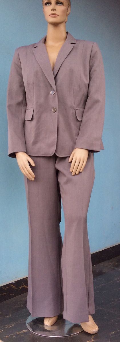 Gorgeous Two Button Plus Size Pant Suit
