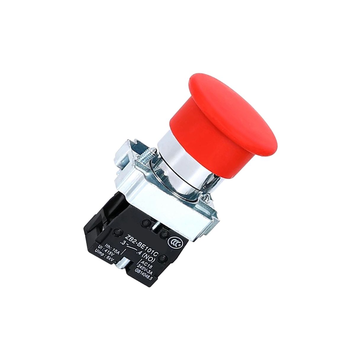 2PCS XB2-BC31C Red Mushroom Head Push Button Switch
