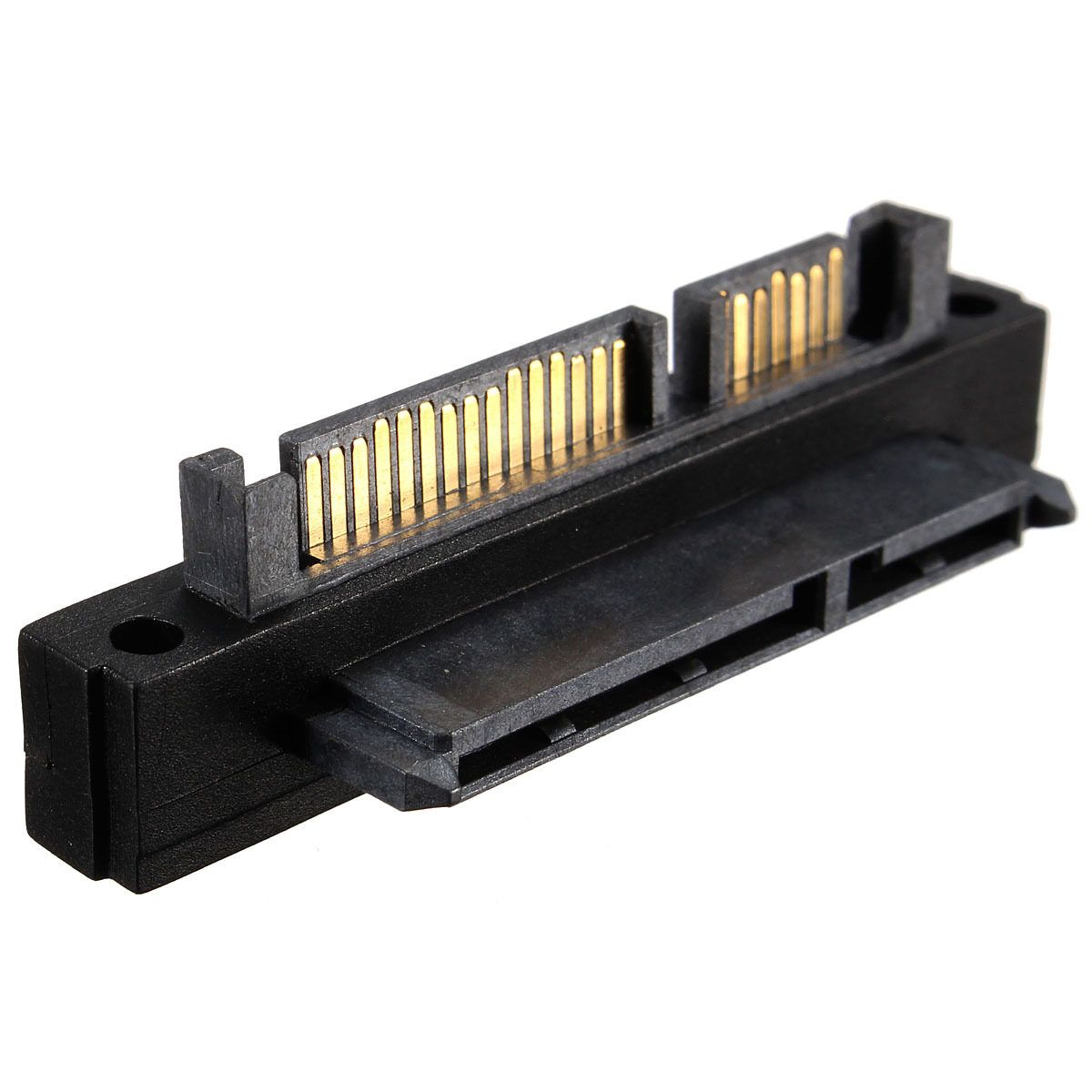 SATA 22Pin Male Vers Femelle Adaptateur 90 Degre Pr HDD Laptop Dur Disque Drive