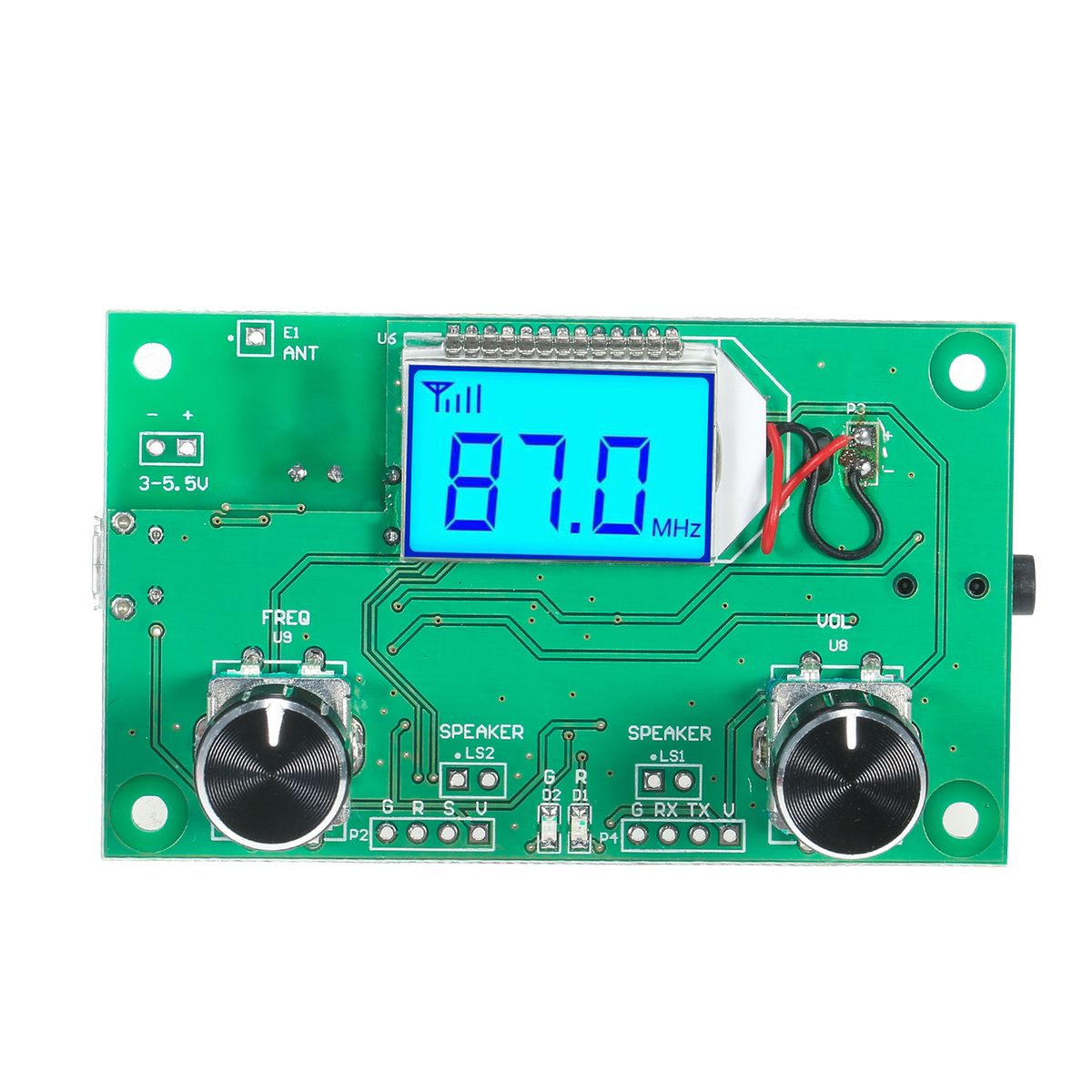 Digital FM Radio Wireless Receiver Module LCD Display With