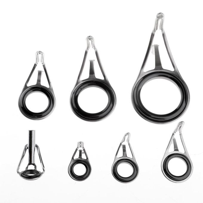 7pcs Rod Repair Kit  Rod Guides Tips Tops Double Leg Ceramic