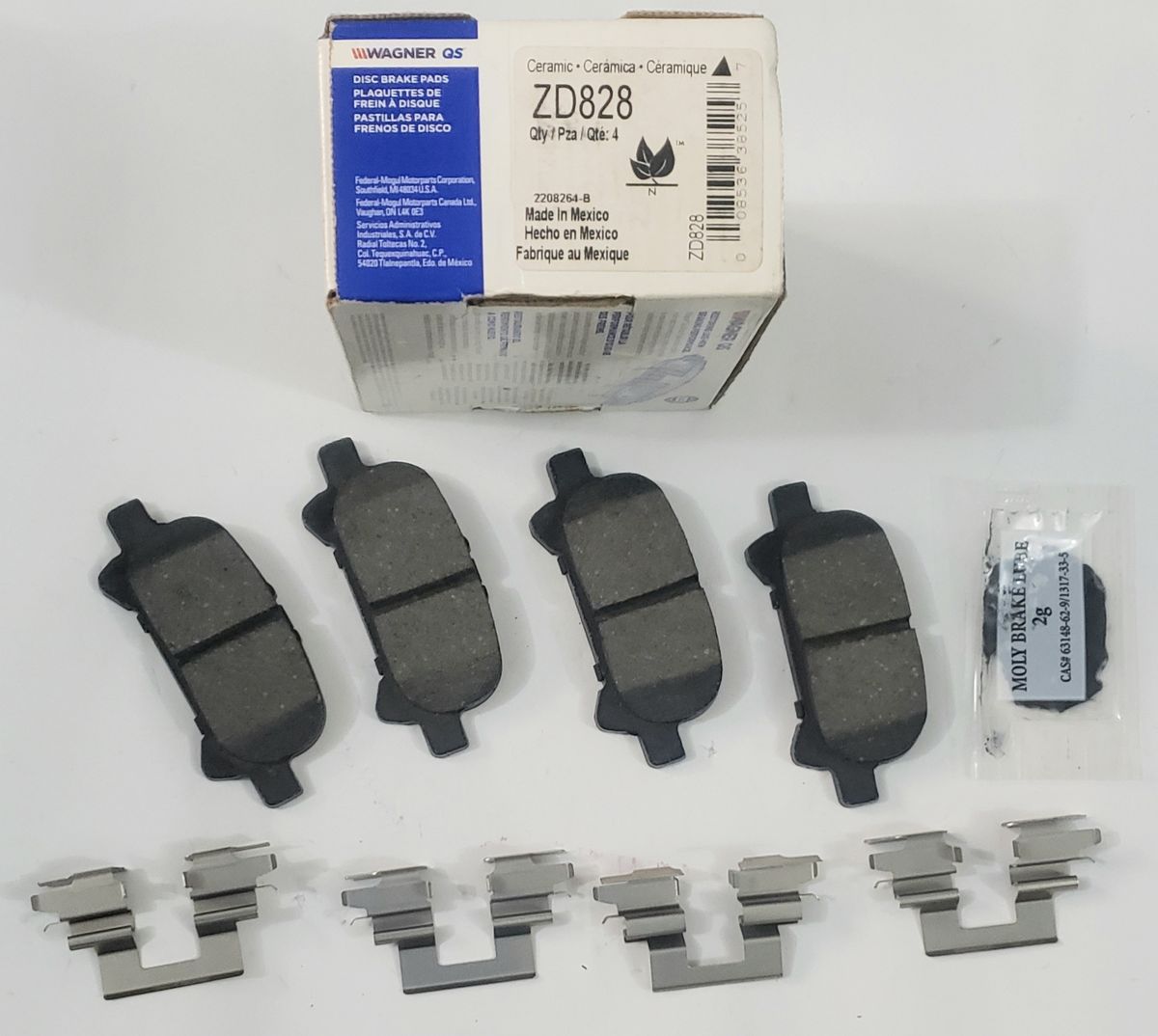 QS ZD 828 CERAMIC REAR BRAKE PAD SET