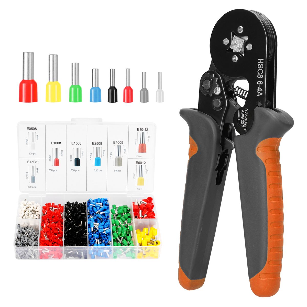 HSC8 6-4 0.25-10m㎡ AWG23-7 Ferrule Crimping Tool Kit High