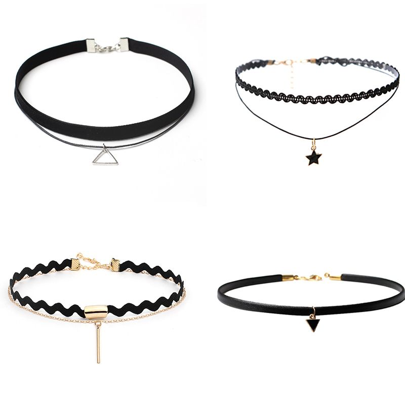 4Pcs Fashion National Style Multi-layer Korean Necklace Simple Necklace