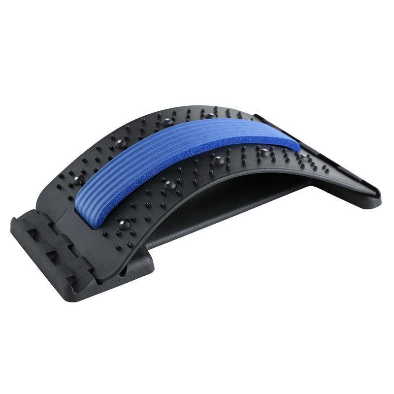 Lumbar Disc Lumbar Disc Herniation Lumbar Corrector Pad Lumbar Stretcher Spine Corrector Lumbar Massager Pad Four-speed base (English manual) Acupuncture Magnetic Therapy (Blue Black)