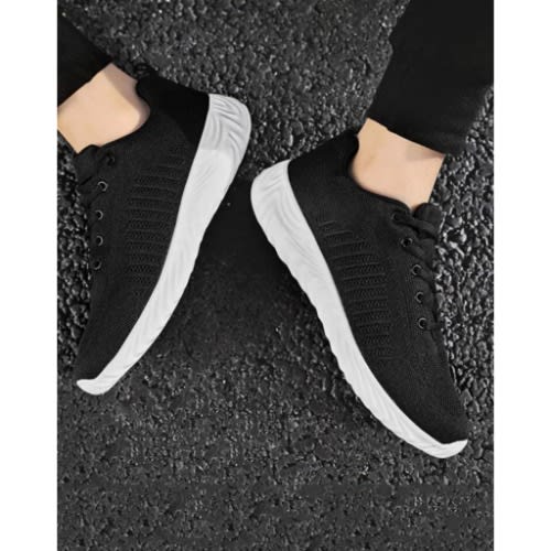 Men's Net Casual Breathable Lightweight Black Sneaker