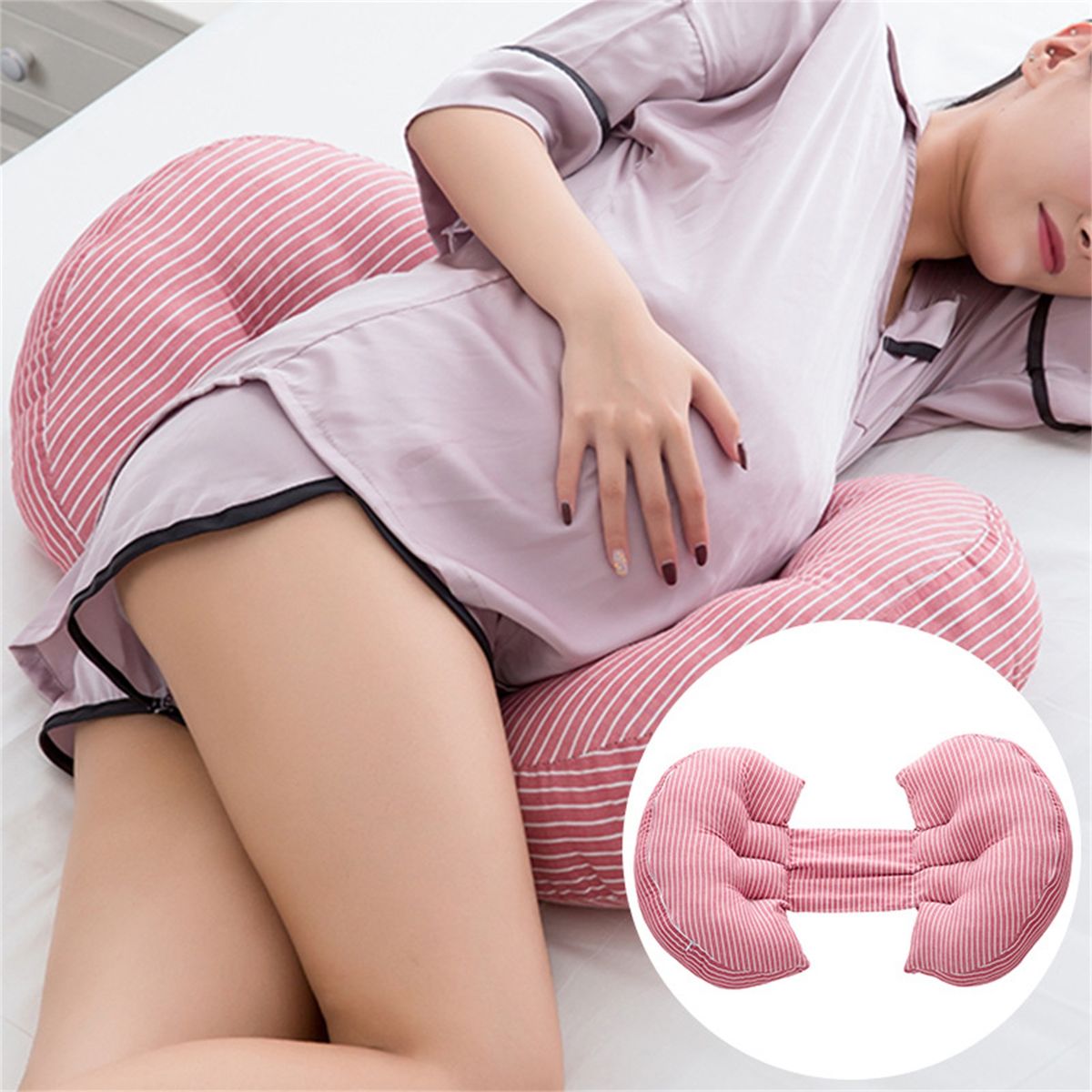 Nursing Cushion Body Abdomen Waist Support Red