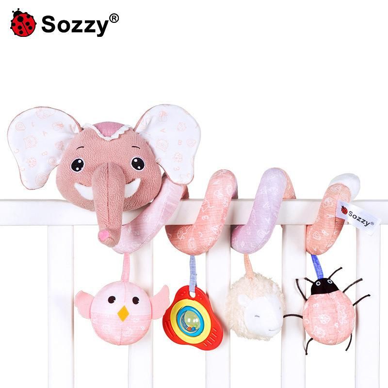 SOZZY crib pendant baby plush doll newborn gift bed hanging bed around baby toys wholesale New Elephant Bed Around Pink - No Card