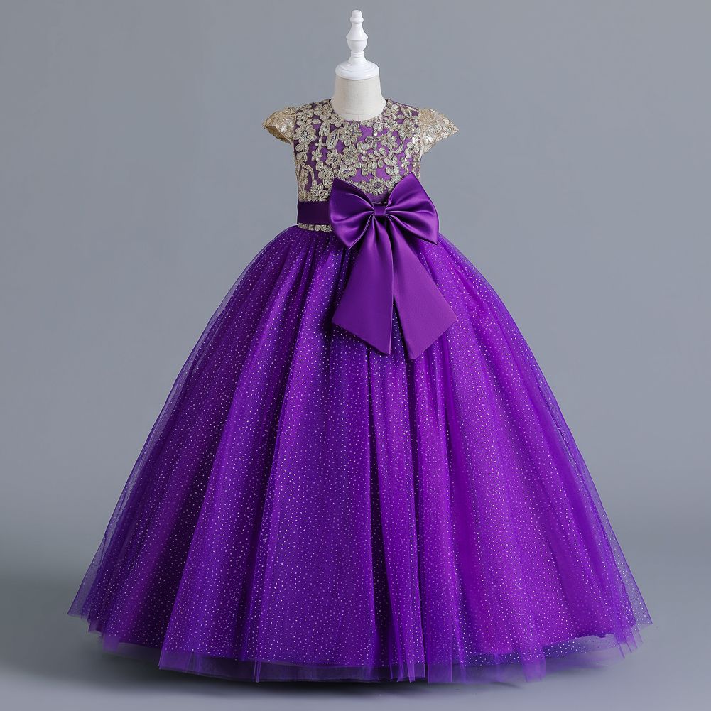 Girl Children Kids New Arrival Maxi Christmas Wedding Dinner Party Dress Ball Gown