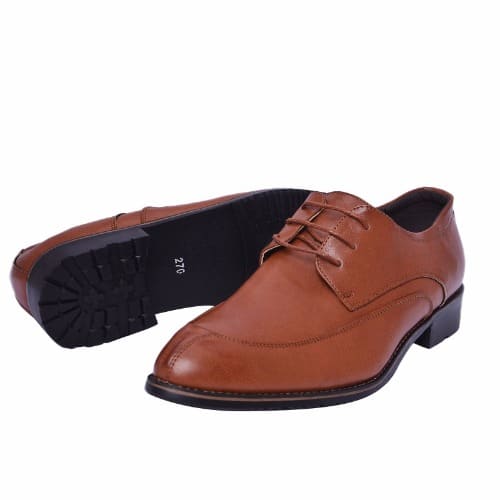 Men's Pointed Toe Lace-up Shoes - Brown
