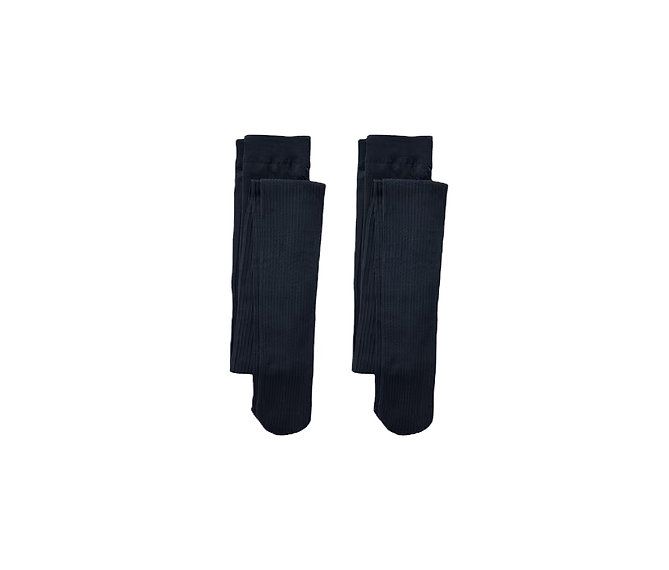 Girls Tights Set Of 2, Navy Blue