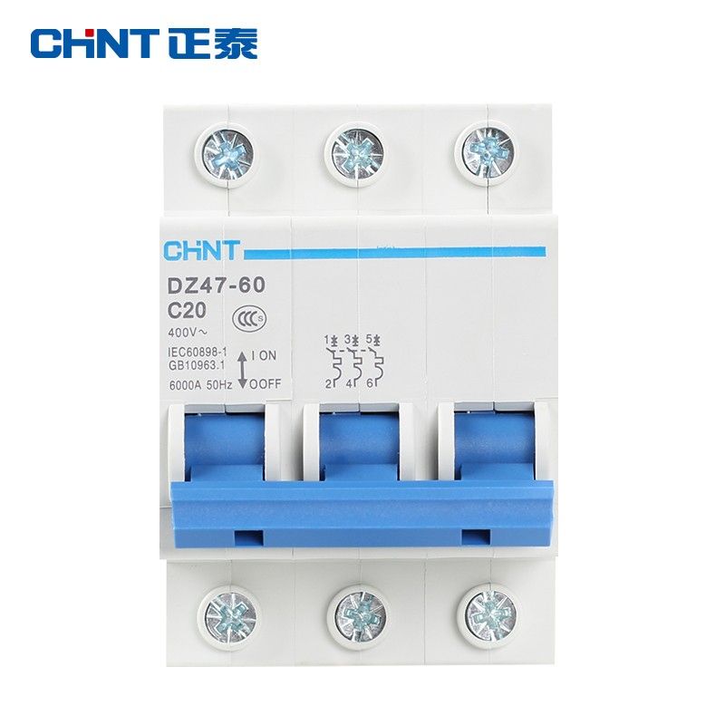 CHINT D Type 25A Circuit Breaker DZ47-60 3P 3A 4A 6A 10A