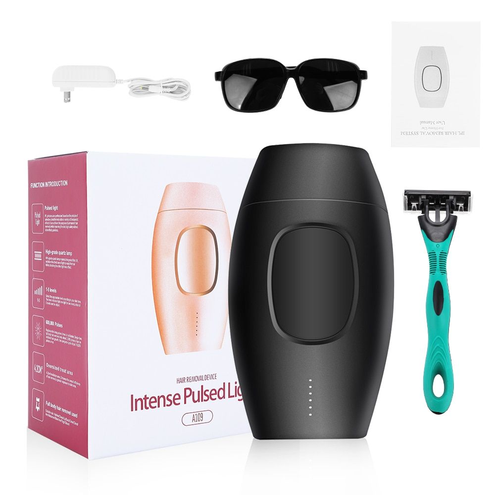 600000 Flashes Laser Epilator Permanent IPL Hair Removal Machine Electric Facial Photoepilator Device For Women Female Bikini
