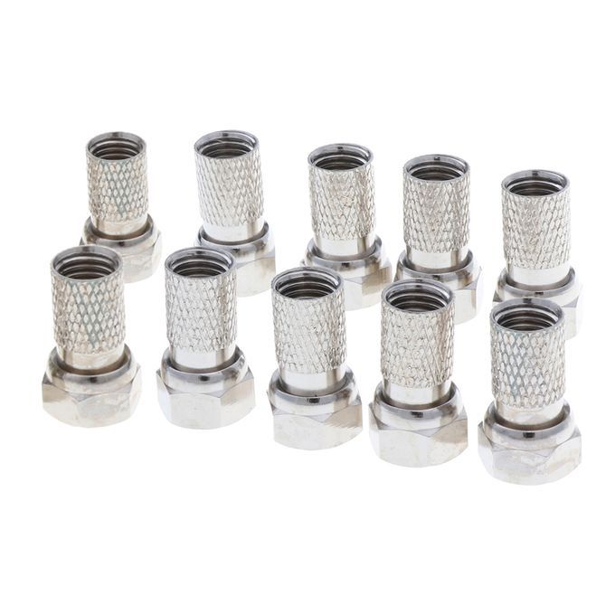 Metric F Type Copper Connector Female Thread Connector Spiral F Plug