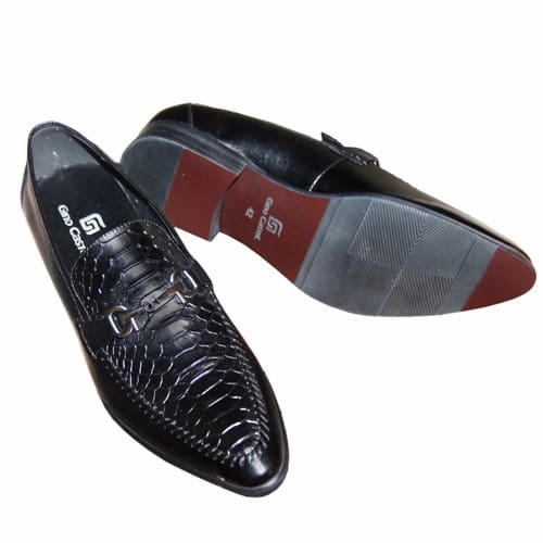 Men's Patterned Shoe - Black