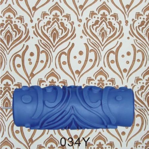 15cm Empaistic Flower Floral Pattern Painting Roller Machine Home Wall Decor 034Y