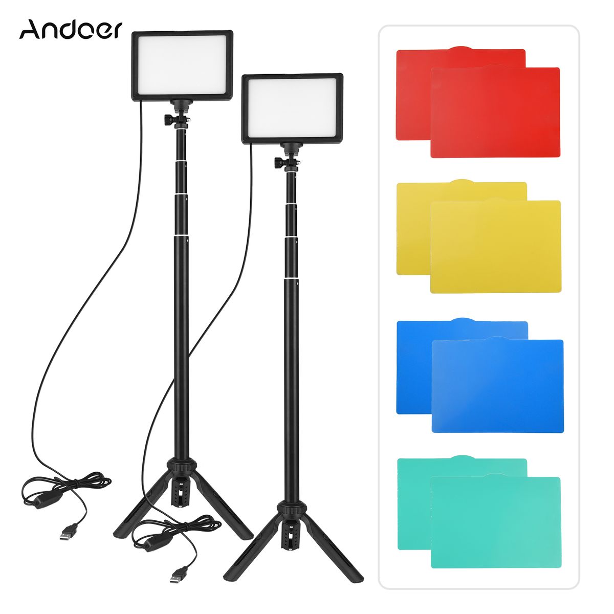 USB LED Video Photography Lighting Kit - 1.48m - 2pcs