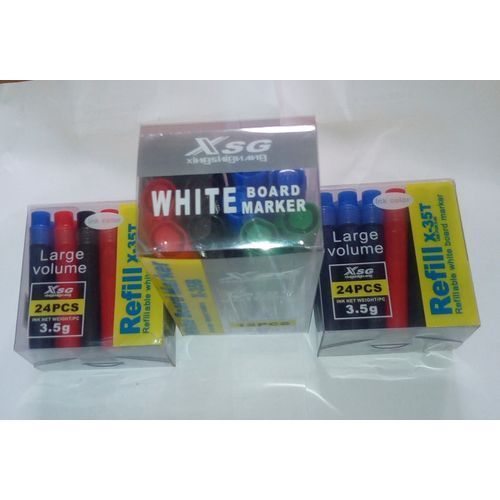 1 Refillable Marker (12pcs) And 2 Refill X-35T White Board Marker (24 Pcs)