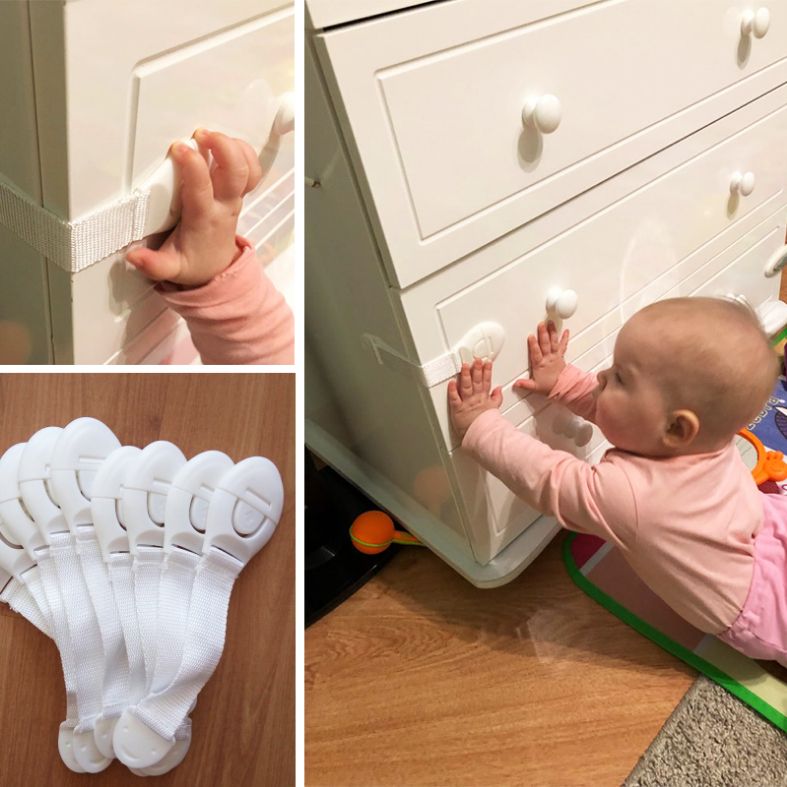 10Pcs/Lot Child Lock Protection Of Children Locking Doors For Kids Plastic Safety Lock