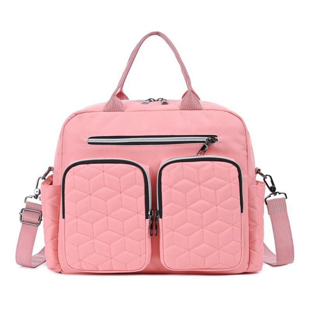 (Pink)Mom Travel Diaper Backpack Large Capacity Nappy