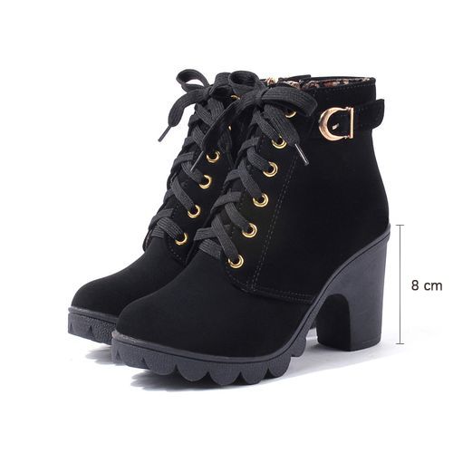 2022 Womens Casual Shoes High Heels - Black