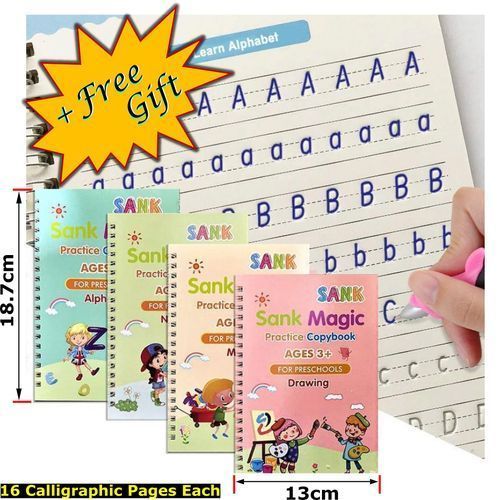 Sank Magic Practice Copybook Age 3+ For Preschools - 4in1