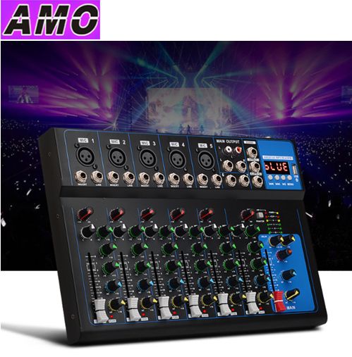 PROFESSIONAL 7 Channel Audio Mixer With Bluetooth, USB & Phantom Power