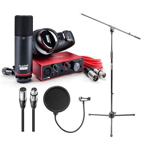 Scarlett Solo Studio 3rd Gen Bundle + Mic Stand With Free Pop Filter