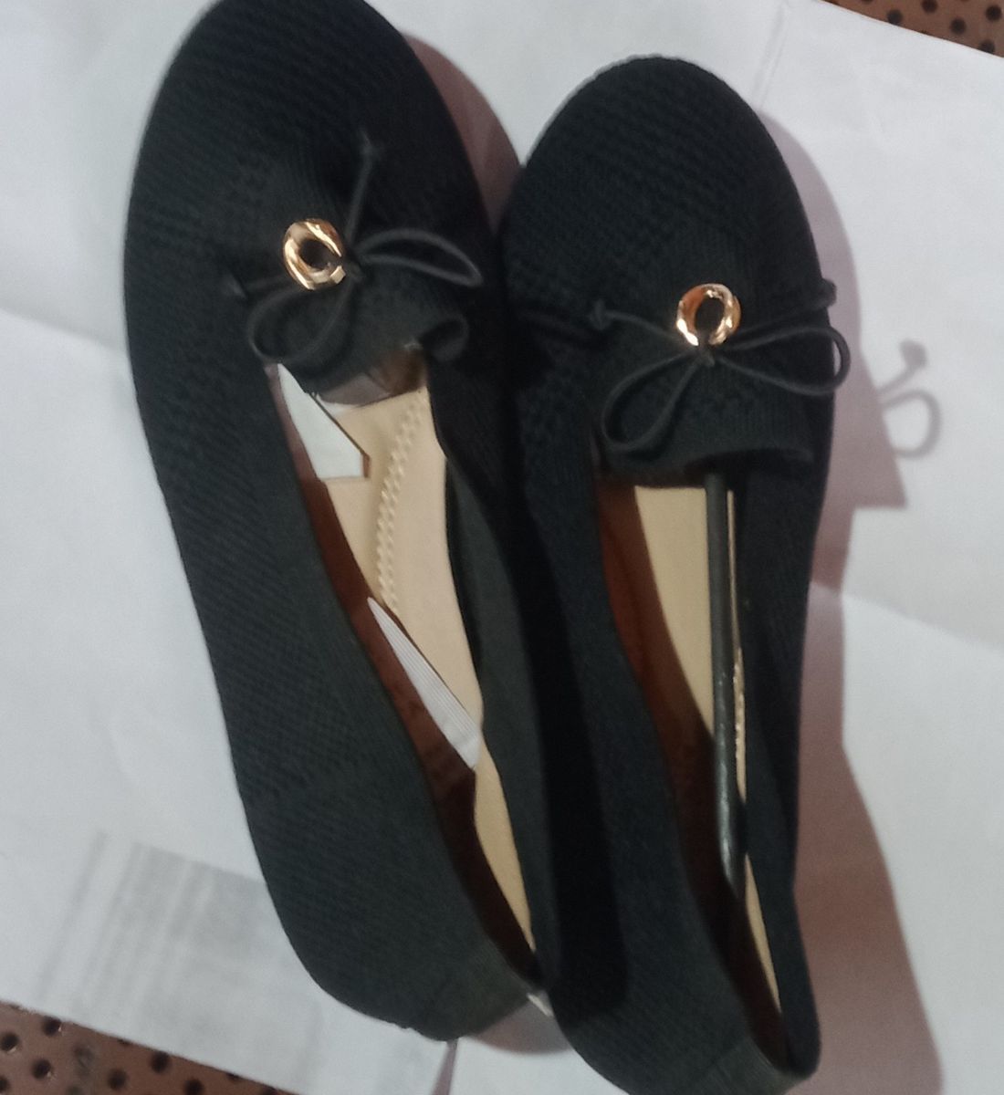 Caribbean Style Flat Shoes-Black