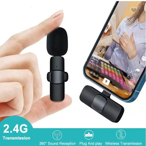Wireless Lapel Lavalier Microphone For Livestream Video Recording Vlog Interview Type-C Interface