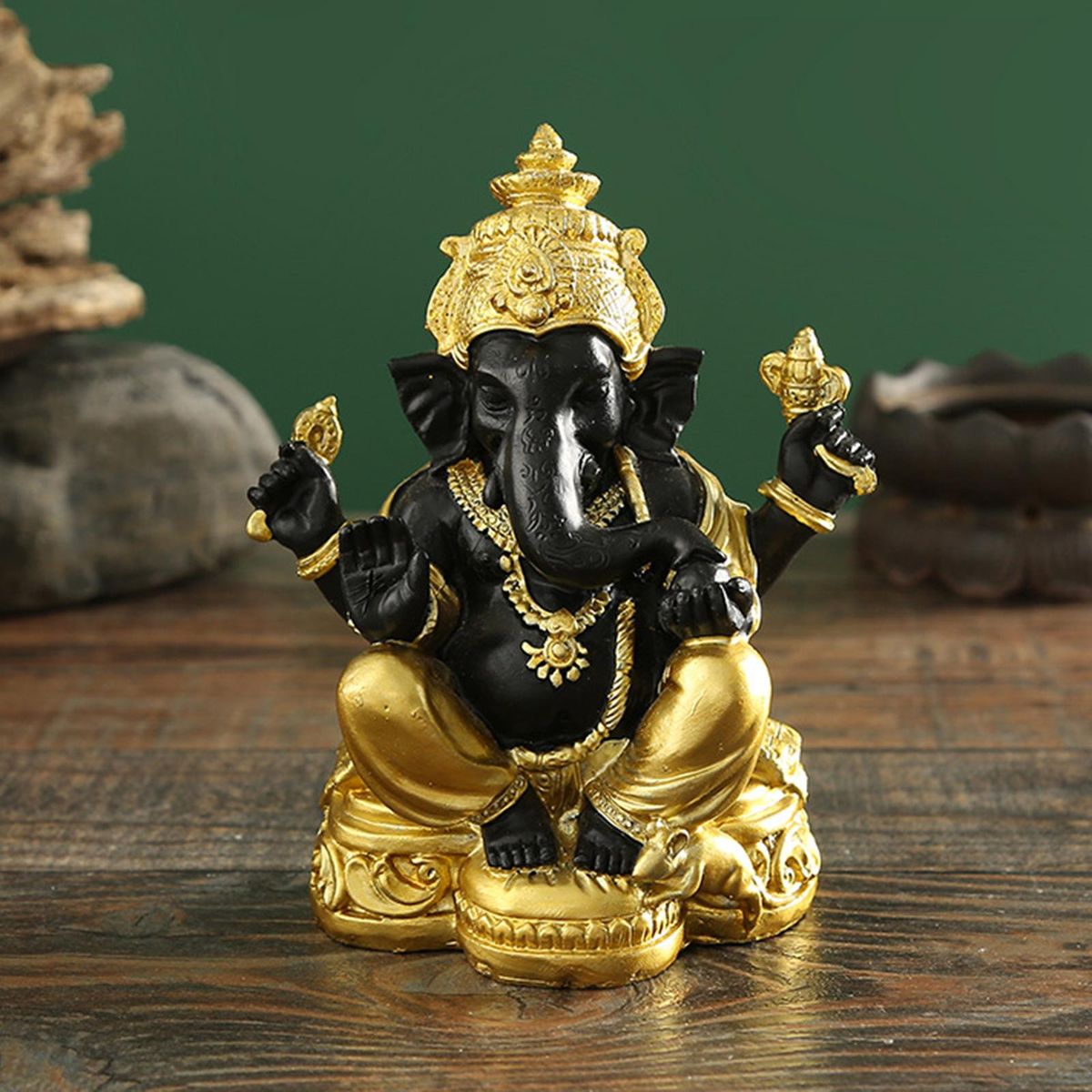 Rare Lord  Figurine Hindu Elephant God Buddha Statue