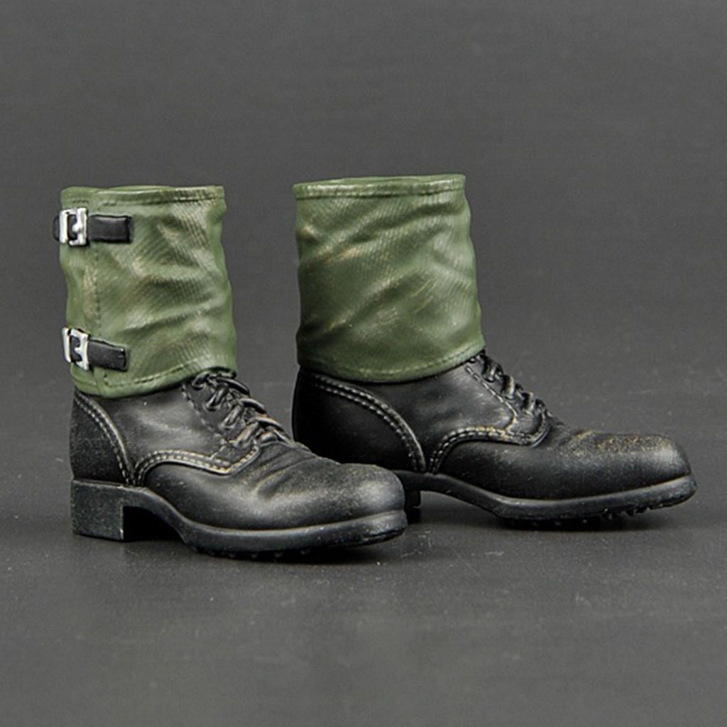 1:6 Scale Male German Soldier Combat Boot Shoes For 12inch HT Action B