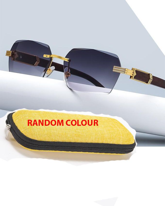 Men's Ultral Clear Rimless Sunglasses With A Case