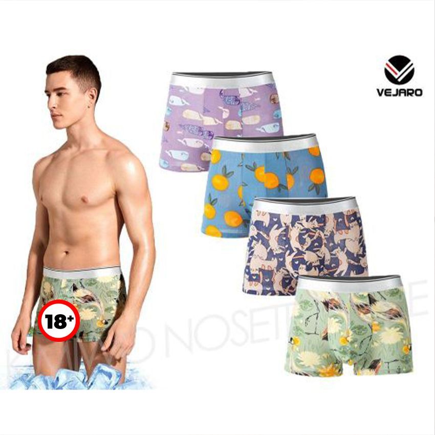 U09 Men's Underwear Boxer Briefs Multicolor-4 In 1