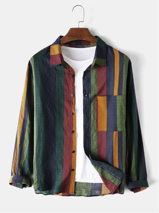 Men's Casual Striped Shirt