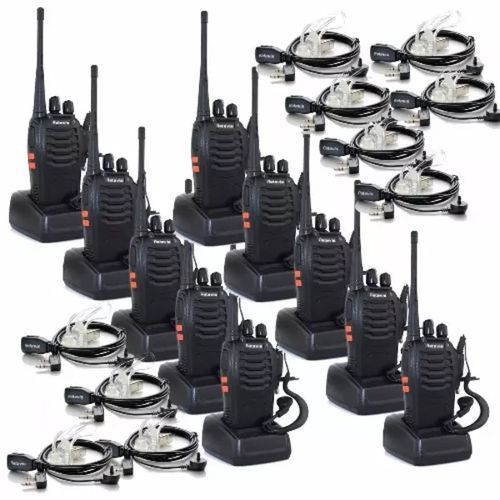 Standard Security Alert 10pieces Security PhoneBaofeng BF-888s Walkie Talkie With Earpieces