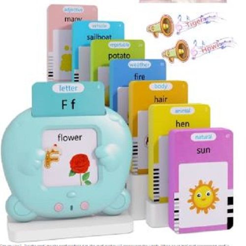 Kids Rechargeable Reading & Talking Flash Cards For Children - Pocket Vocab - 2-8years