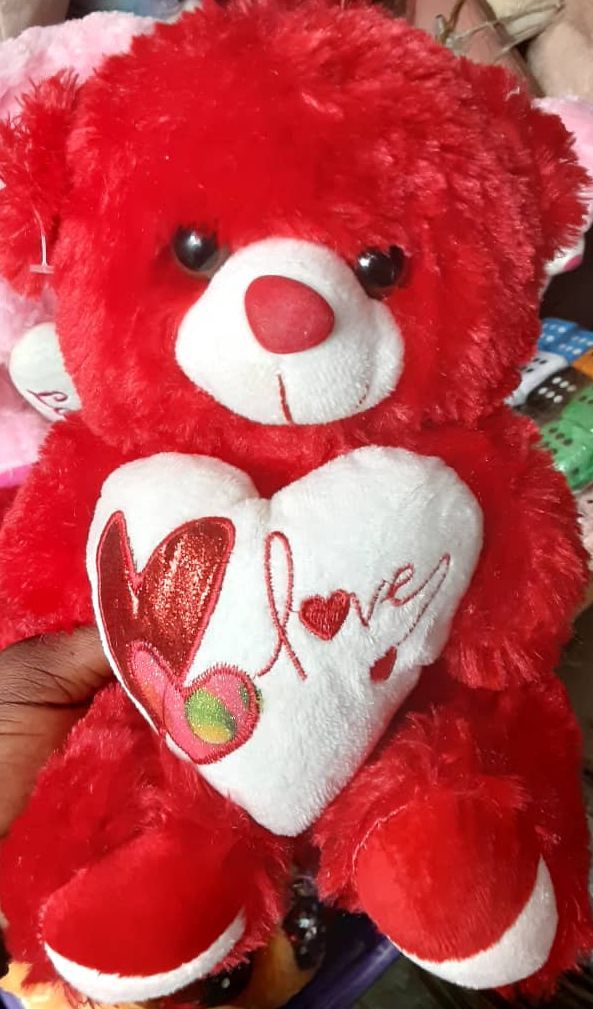 25cm Red Valentine Teddy Bear With Heart