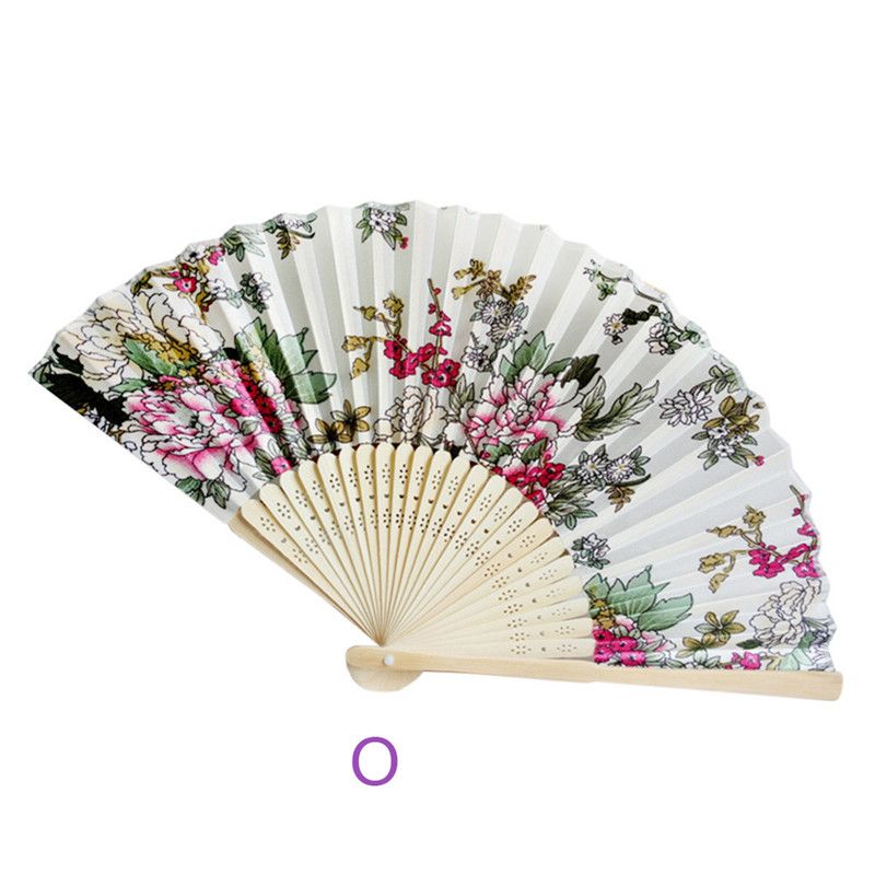 Party Party Colorful Held Wedding For Wedding Beautiful Gifts Pocket Dance Bamboo Flower Folding Hand Chinese Summer Fan Vintage