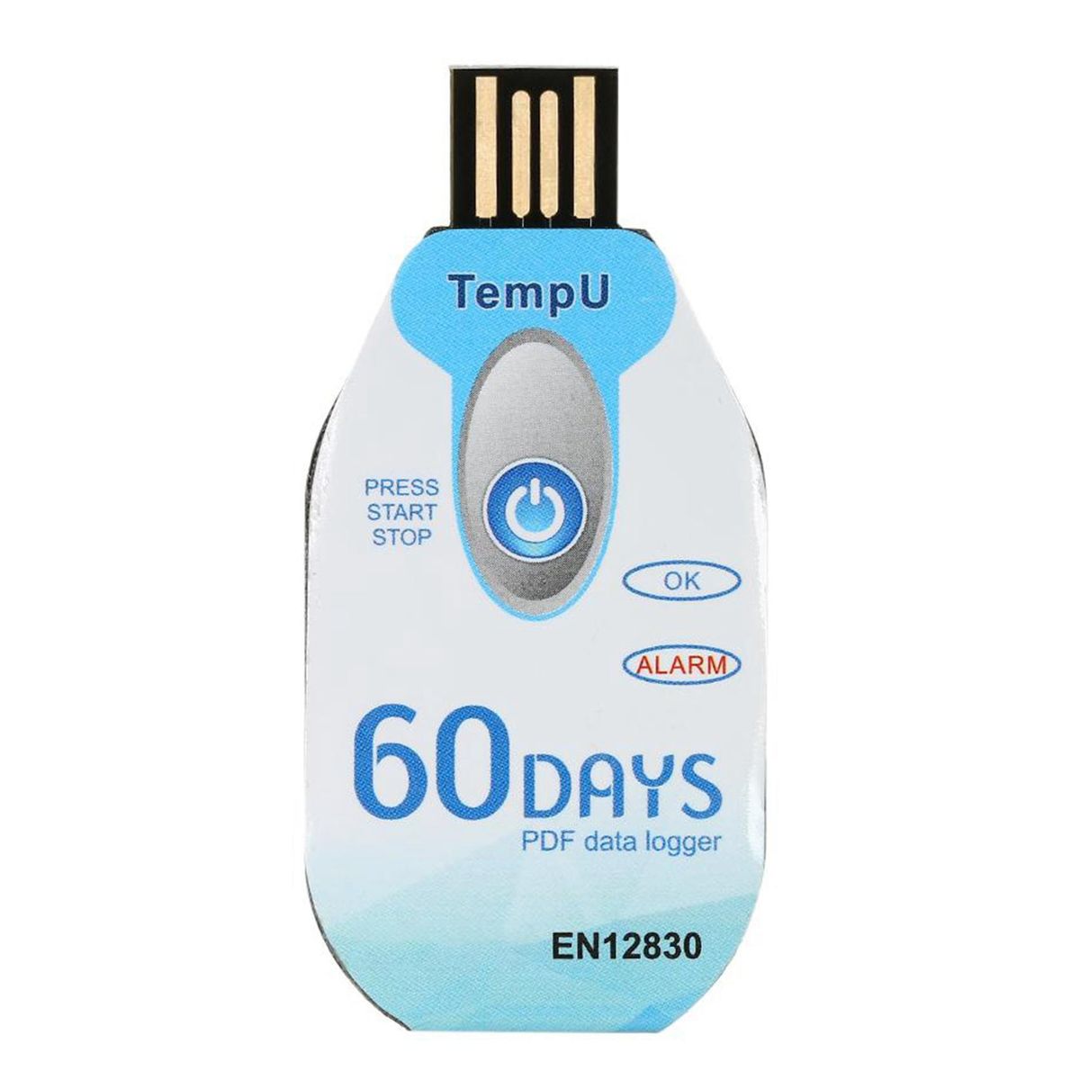 USB Temperature Data 60 Waterproof PDF Disposable Cold Chain Temperature Recorder 10000 Points for Medicine
