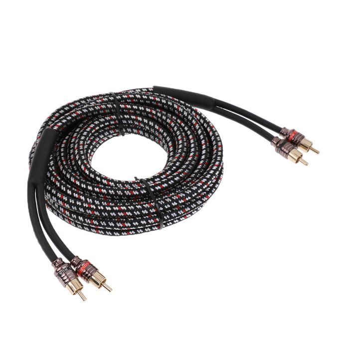 4.5m Car Audio Speaker RCA Cable Wire Interconnect Electronics Black