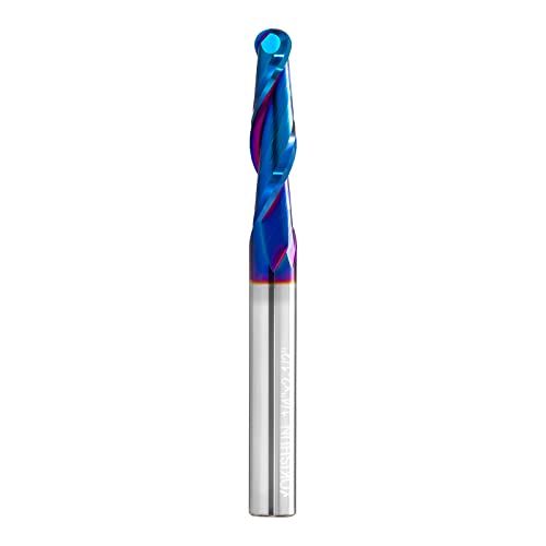 YOKISHUN CNC Router Bits Carbide Ball Nose End Mill With Nan