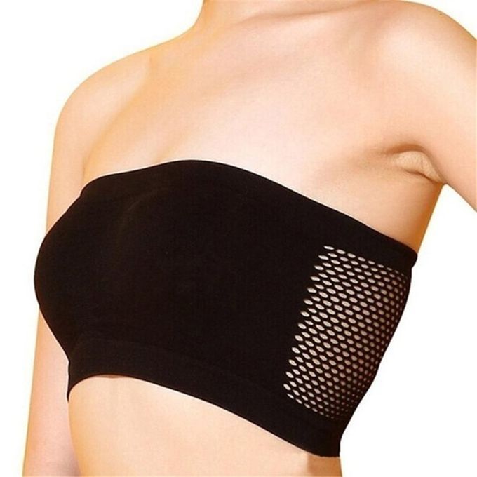 One Word Tube Top   No Steel Ring With  Hest Pad Hollow Ba K Bla K S-black-S