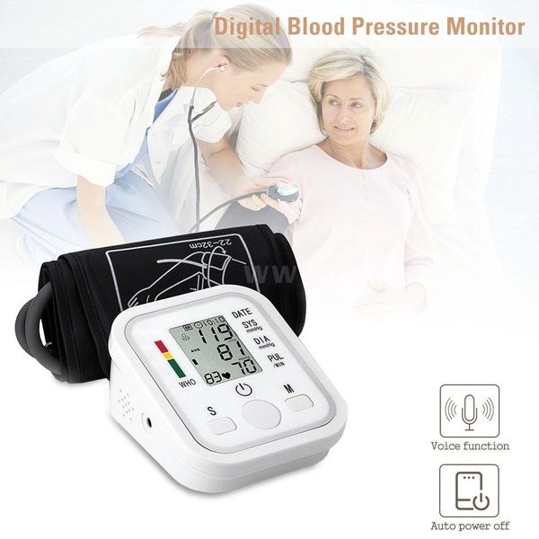 Digital Arm Blood Pressure Measure Sphygmomanometer Health Monitor With Voice Function For Family Health